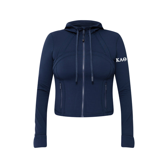 Kappa Alpha Theta lululemon Define Cropped Hooded Jacket Nulu - NAVY