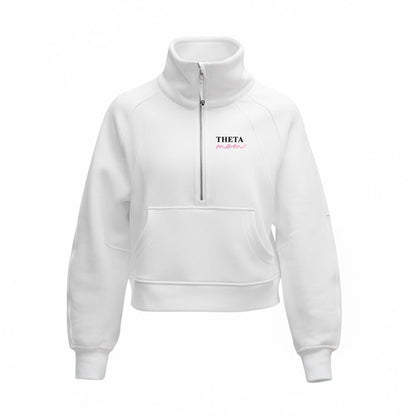 Kappa Alpha Theta MOM lululemon Scuba Oversized Funnel-Neck Half Zip - White
