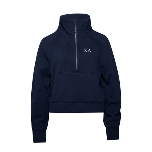 Kappa Delta lululemon Scuba Oversized Funnel-Neck Half Zip - True Navy