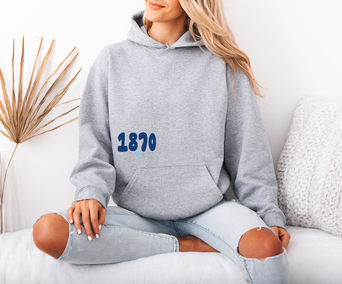 Kappa Kappa Gamma Boxy Heart Pullover Hoodie - Grey