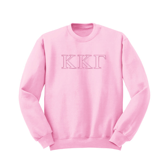 Kappa Kappa Gamma Outline Monochromatic Crewneck