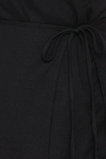 Petal and Pup USA DRESSES Karmen Wrap Mini Dress - Black