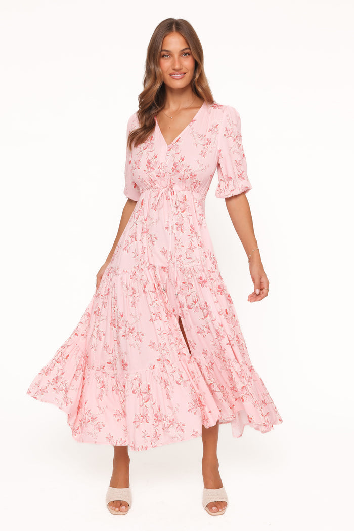 Petal and Pup USA DRESSES Kelda Dress - Rose Pink Floral