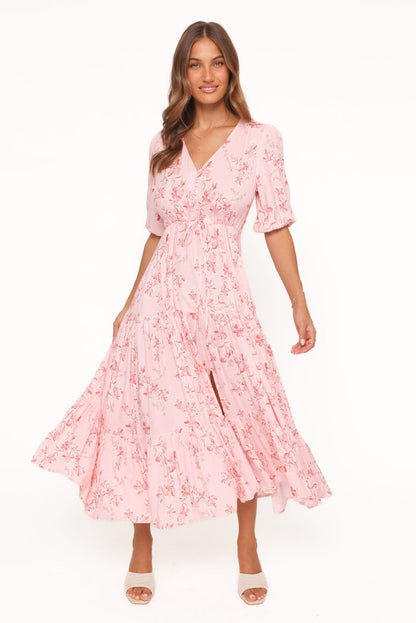 Petal and Pup USA DRESSES Kelda Dress - Rose Pink Floral