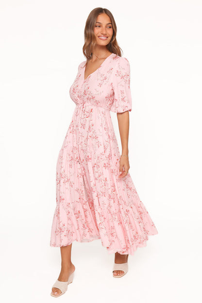 Petal and Pup USA DRESSES Kelda Dress - Rose Pink Floral