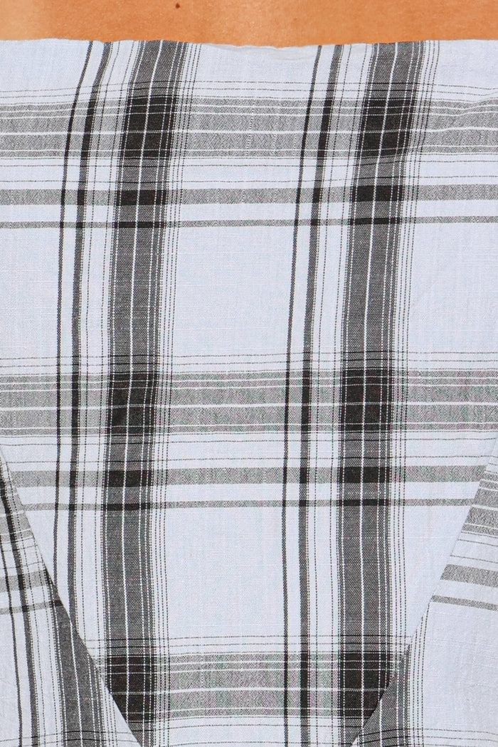 DRESSES Kepler Mini Dress - Icy Blue Plaid