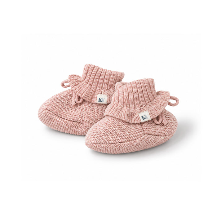 Knit Frill Booties - Dusk