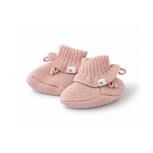 Knit Frill Booties - Dusk