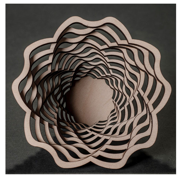 Laser Cut Wooden Votive - Blossom
