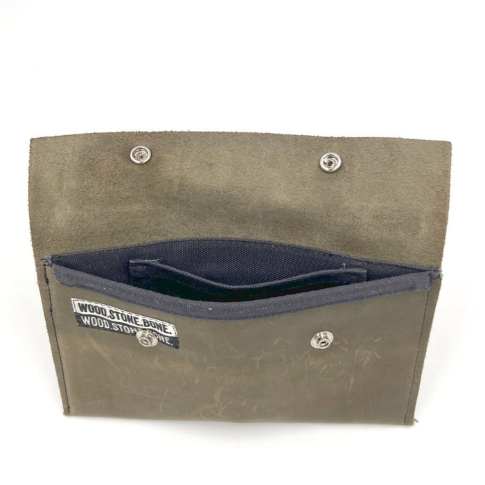 Leather Pouch - olive
