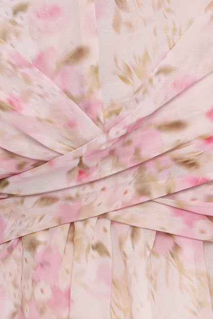 Petal and Pup USA TOPS Limona Peplum Top - Blurred Pink Floral