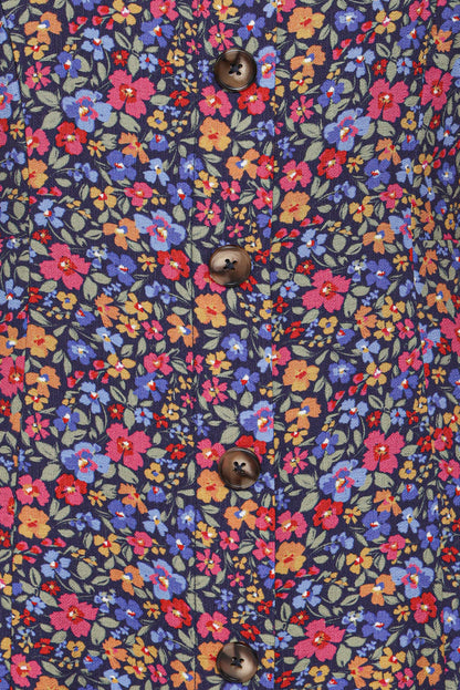 Petal and Pup USA DRESSES Lindsay Mini Dress - Blue Denim Ditsy