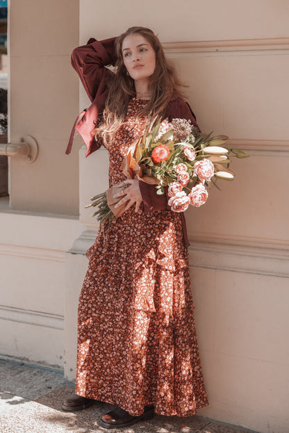DRESSES Lorrie Maxi Dress - Brown Ditsy Floral