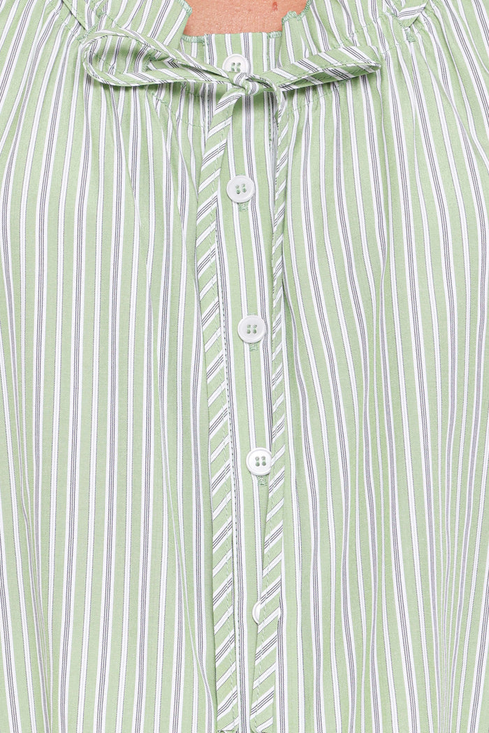 Petal and Pup USA TOPS Luisa Ruffle Top - Green/White