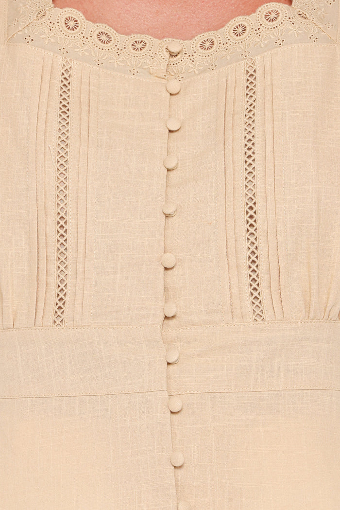 Petal and Pup USA TOPS Luke Button Top - Khaki