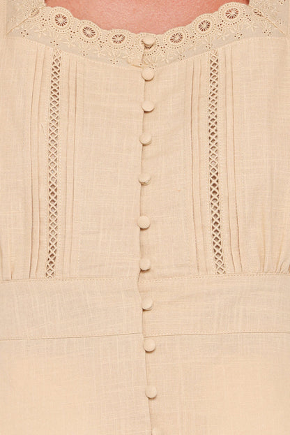Petal and Pup USA TOPS Luke Button Top - Khaki