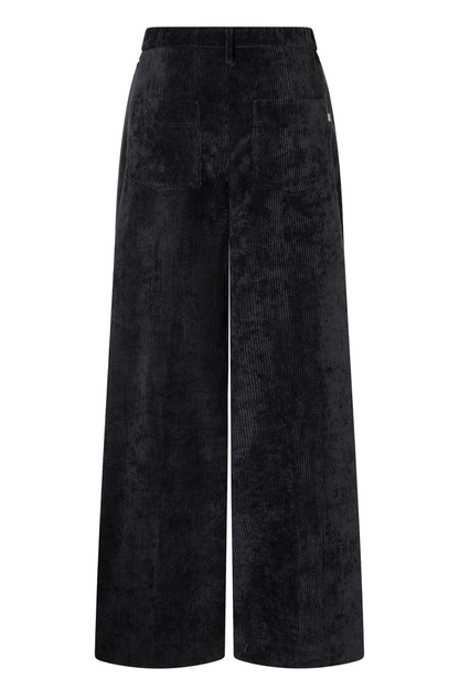 Mac Jeans 2793-0410-90 Black Palazzo Corduroy Trousers front view Shop Mac Jeans at Dotique