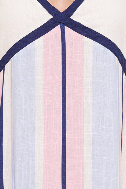 Petal and Pup USA DRESSES Mackay Maxi Dress - Blue/Pink Stripe