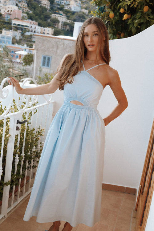 Petal and Pup USA DRESSES Madi Maxi Dress - Pale Blue