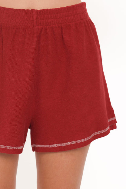 Petal and Pup USA SETS Melody Knit Short Set - Burgundy