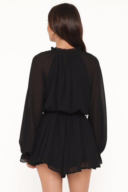 Petal and Pup USA PLAYSUITS Michelle Romper - Black