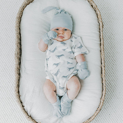 Mitts + Booties - Stone Blue