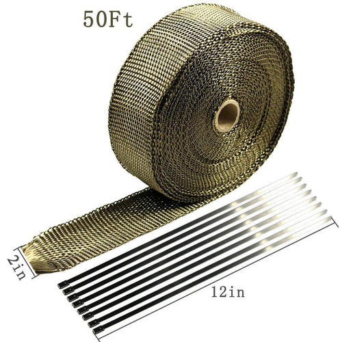 Motorcycle Exhaust Wrap, 2" x 50 Ft