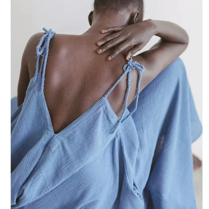 Myrah Penaloza Ina Playsuit - Indigo Blue