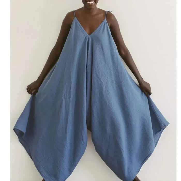 Myrah Penaloza Ina Playsuit - Indigo Blue