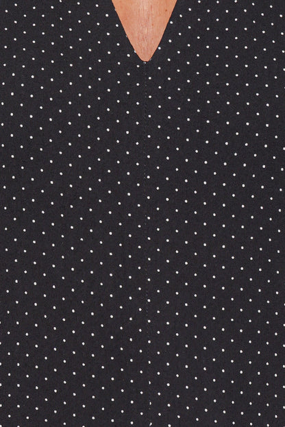 Petal and Pup USA DRESSES Natalie Halterneck Maxi Dress - Black Polka Dot