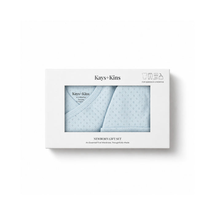 Newborn Kimono Set-Cloud Blue