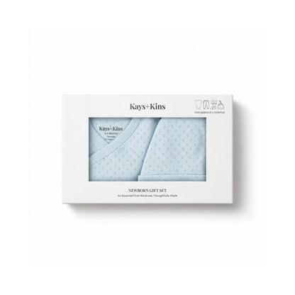 Newborn Kimono Set-Cloud Blue