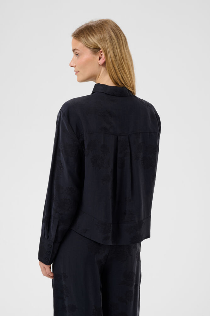 Part Two CarollaPW Shirt Dark Navy Flower Jaq 30310863 back view can Shop Part Two at Dotique