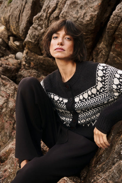 Part Two CharmainePW Mole/Whitcap Jaquart Cardigan 30310832 by Part Two Shop Part Two at Dotique