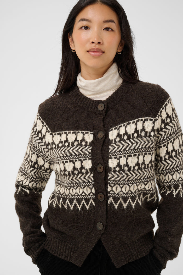 Part Two CharmainePW Mole/Whitcap Jaquart Cardigan 30310832 by Part Two Shop Part Two at Dotique