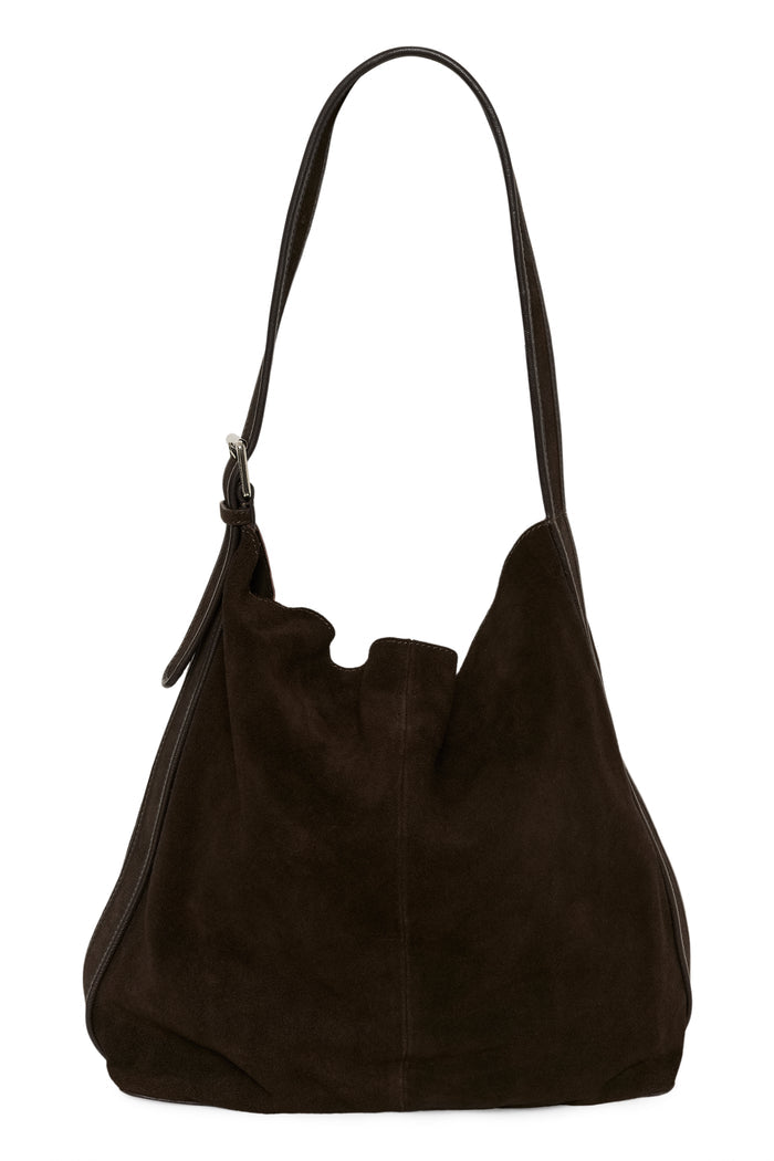 Part Two CorylaPW Brown Mole Suede Shoulder Bag 30310904 191106 front view Shop Part Two at Dotique