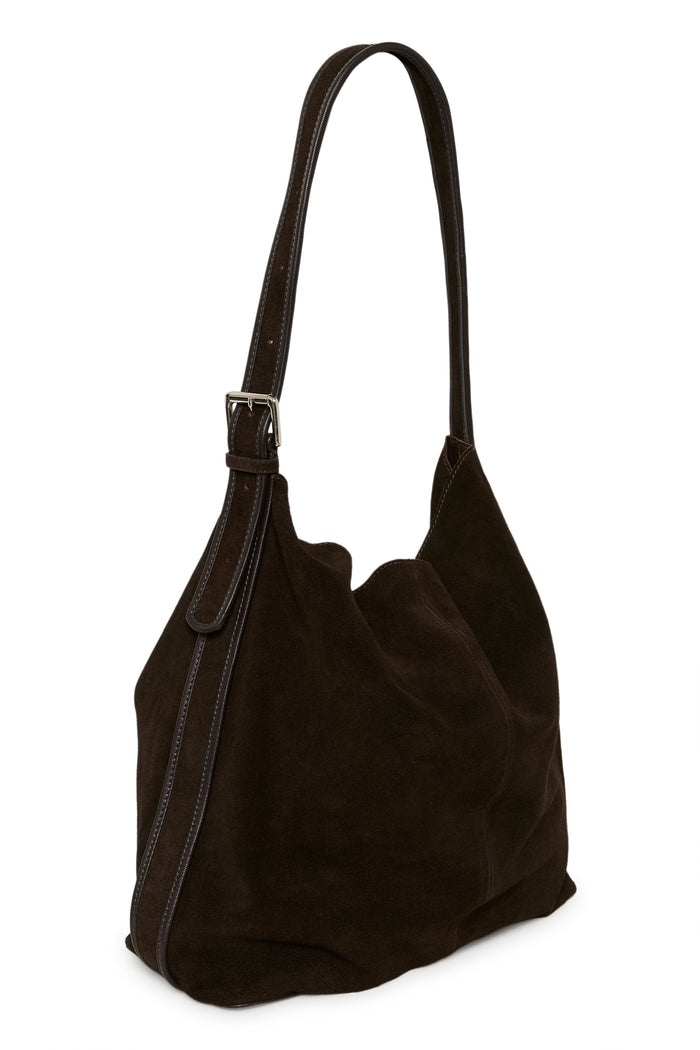 Part Two CorylaPW Brown Mole Suede Shoulder Bag 30310904 191106 front view Shop Part Two at Dotique