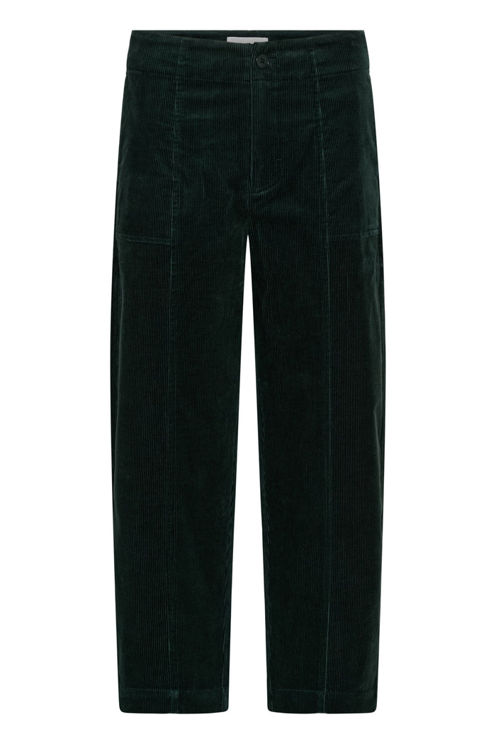 Part Two NettaPW Pants Green Gables 30310895 194906 green corduroy trousers front view by Part Two Shop Part Two at Dotique