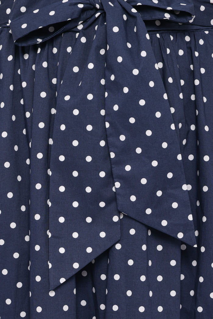 BOTTOMS Paula Tie Waist Maxi Skirt - Navy