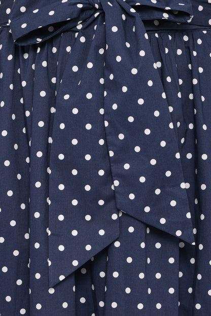 BOTTOMS Paula Tie Waist Maxi Skirt - Navy