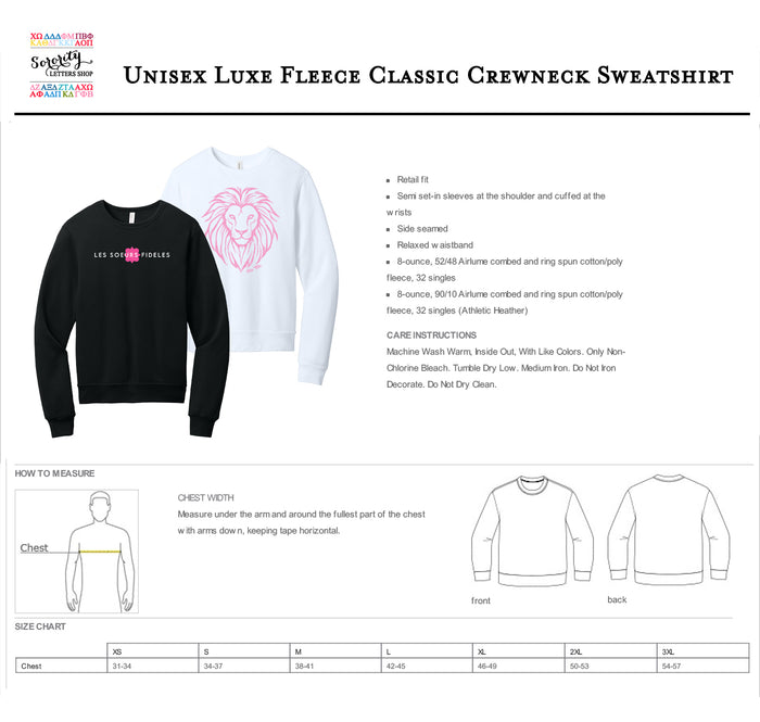 Phi Mu Les Soeurs Fideles Luxe Crewneck Sweatshirt