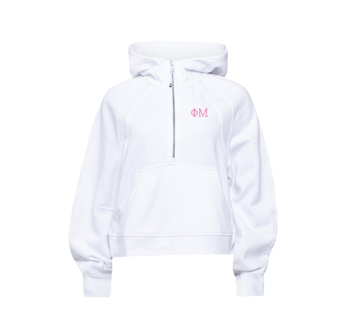 Phi Mu lululemon Scuba Oversized Half-Zip Hoodie - White
