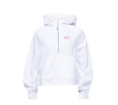 Phi Mu lululemon Scuba Oversized Half-Zip Hoodie - White