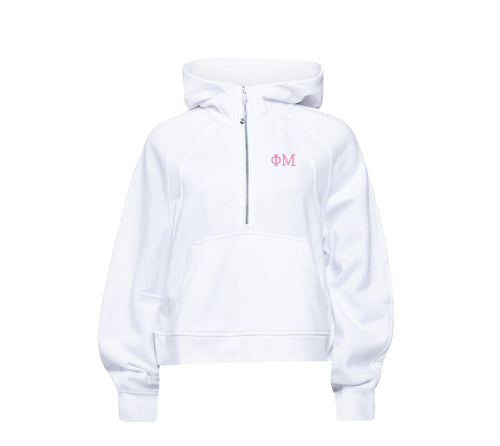 Phi Mu lululemon Scuba Oversized Half-Zip Hoodie - White