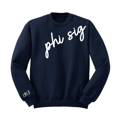 Phi Sigma Sigma 1913 Avenue Crewneck