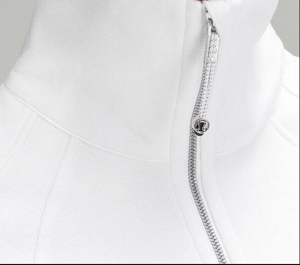 Phi Sigma Sigma MOM lululemon Scuba Oversized Funnel-Neck Half Zip - White