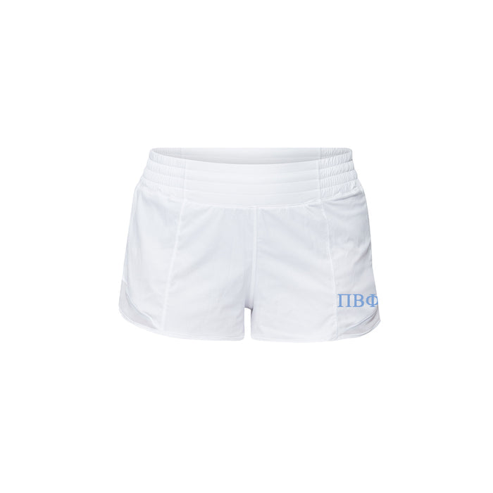 Pi Beta Phi lululemon Hotty Hot High-Rise Lined Short 2.5" - White