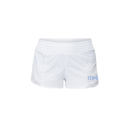Pi Beta Phi lululemon Hotty Hot High-Rise Lined Short 2.5" - White