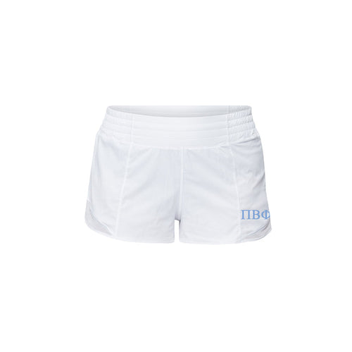 Pi Beta Phi lululemon Hotty Hot High-Rise Lined Short 2.5" - White