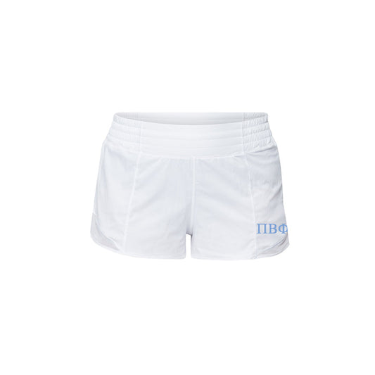 Pi Beta Phi lululemon Hotty Hot High-Rise Lined Short 2.5" - White